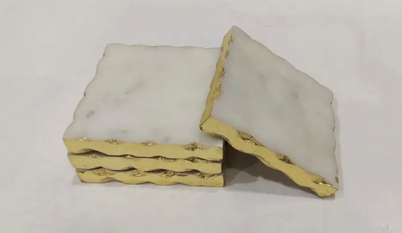 Set Of Four Marble Coasters