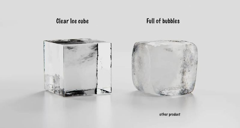 Crystal Clear Square Ice Maker, (8) 2" Ice Cubes
