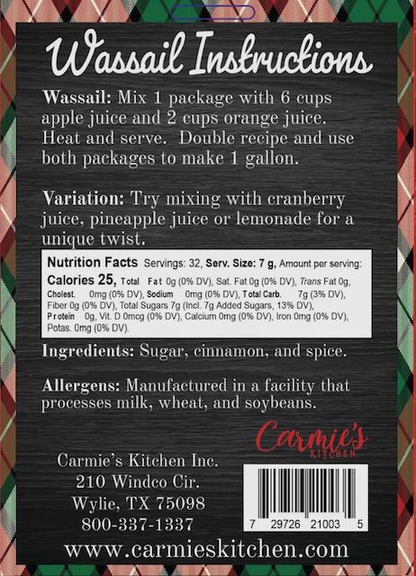 Wassail Spiced Cider Mix