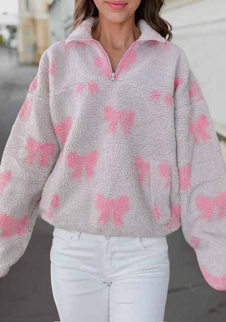 Quarter Zip Bow Sherpa