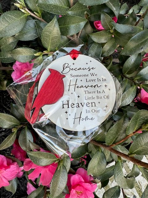 Zallie Wooden Ornament, Red Bird