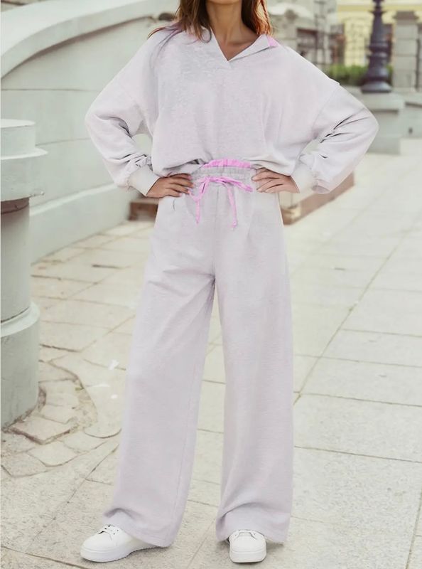 Frilled Collar Set, Lt Grey