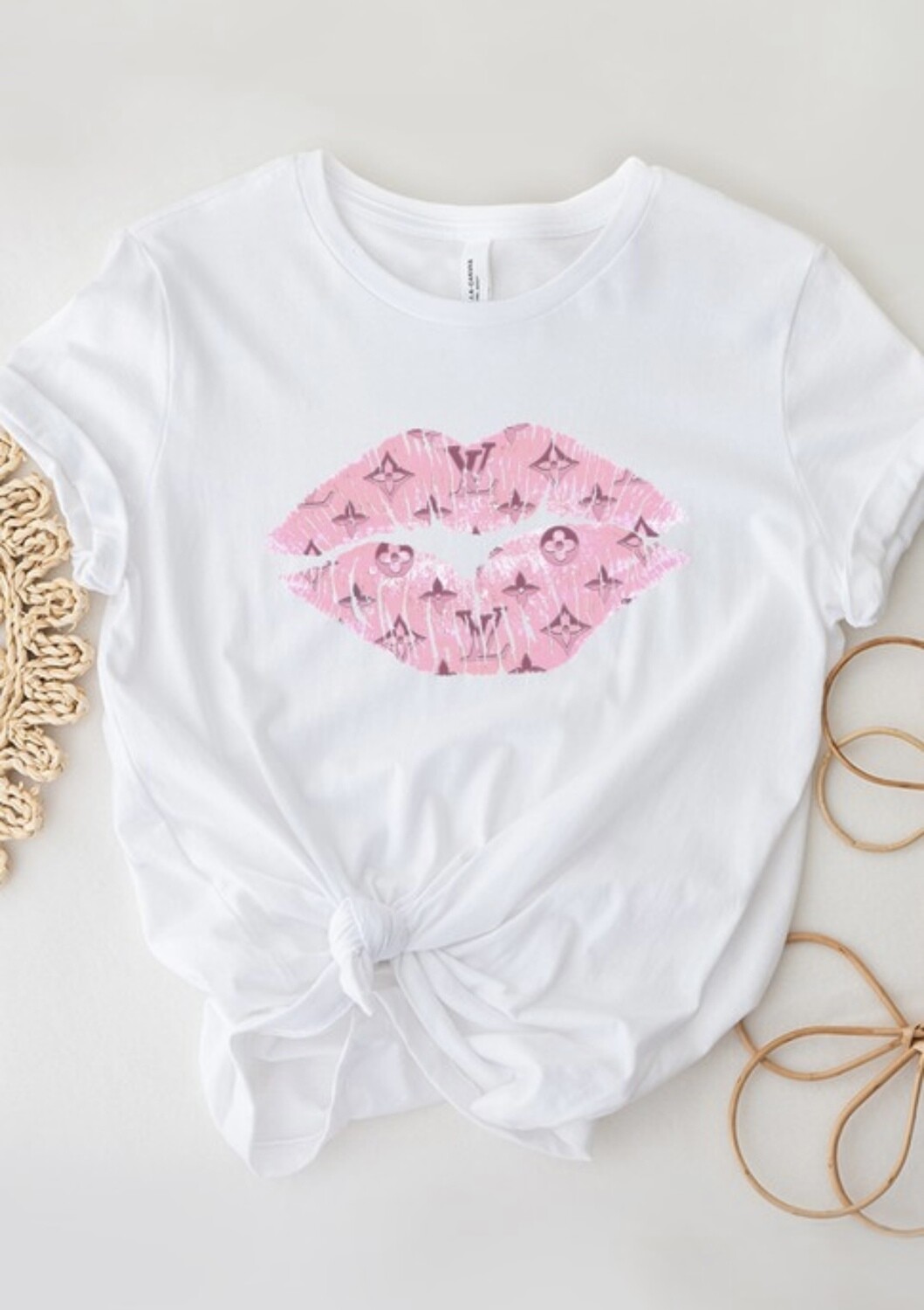 Louis Lips Tee, White