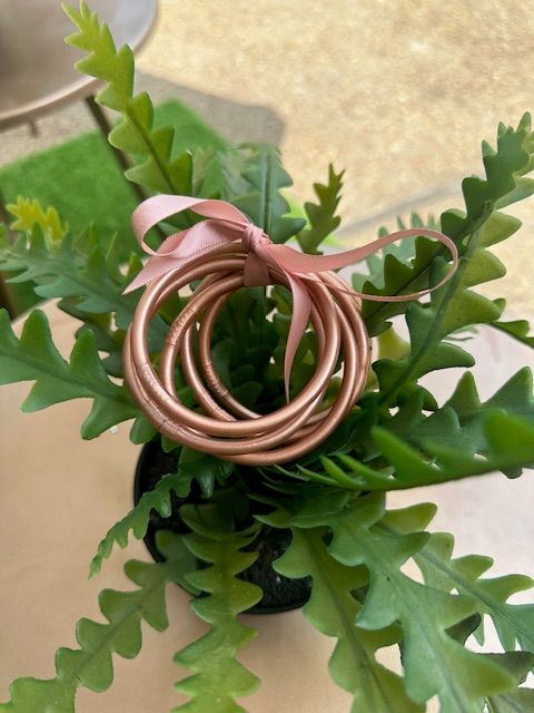 Dupe Bangle Set, Rose Gold