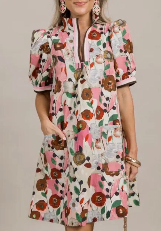 Gardenia Print Dress