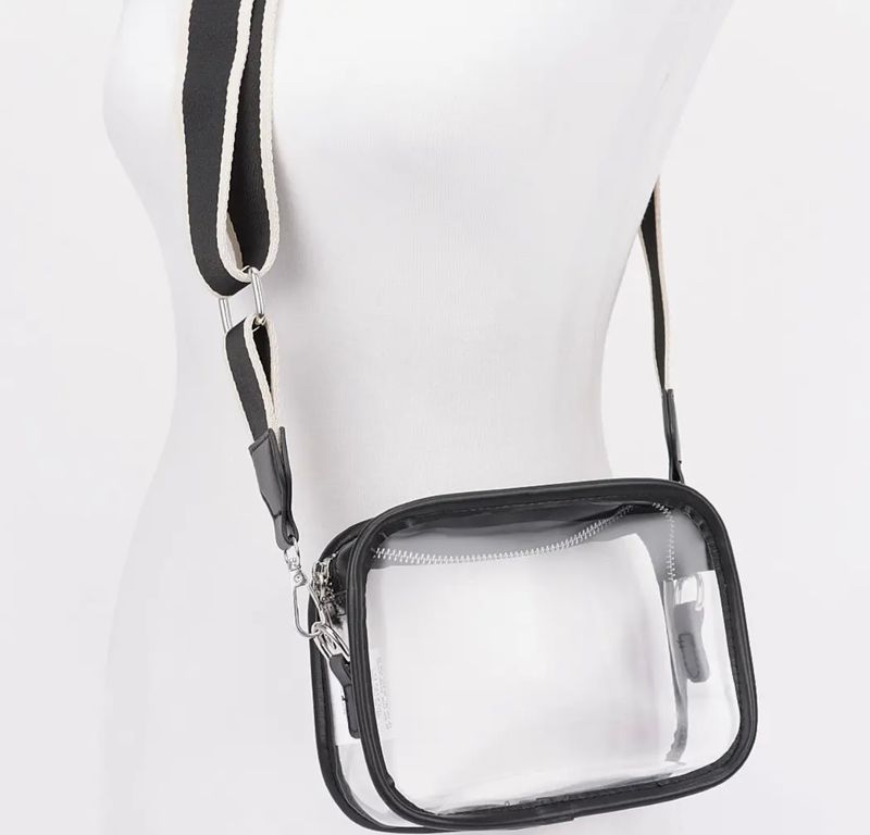 Clear Camera Bag, Black Trim