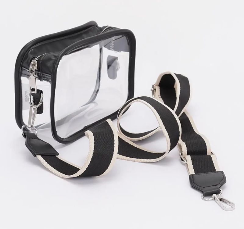 Clear Camera Bag, Black Trim