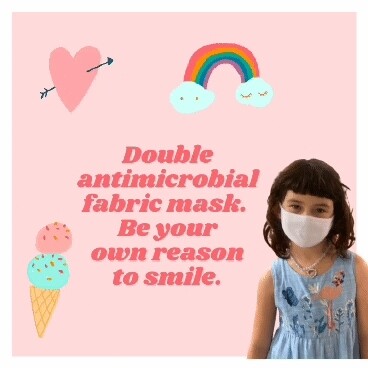 School Kids Most Favorite M😷sks - Kids love,  Moms🙂 approved - Liquid Repellent Double Antimicrobial Layers  Reusable Kids Mask