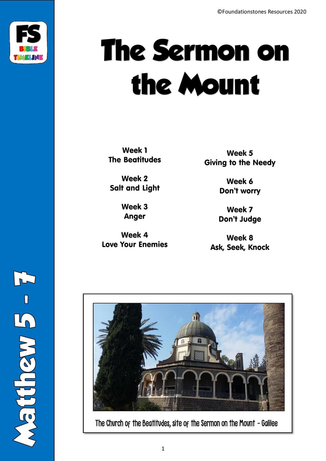 The Sermon on the Mount - 8 week syllabus