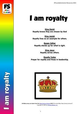 I am royalty - Faith at Home sheets