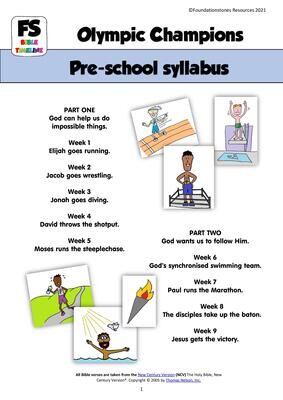Bible-lympic Champions Pre-school -  9 week Syllabus Only
