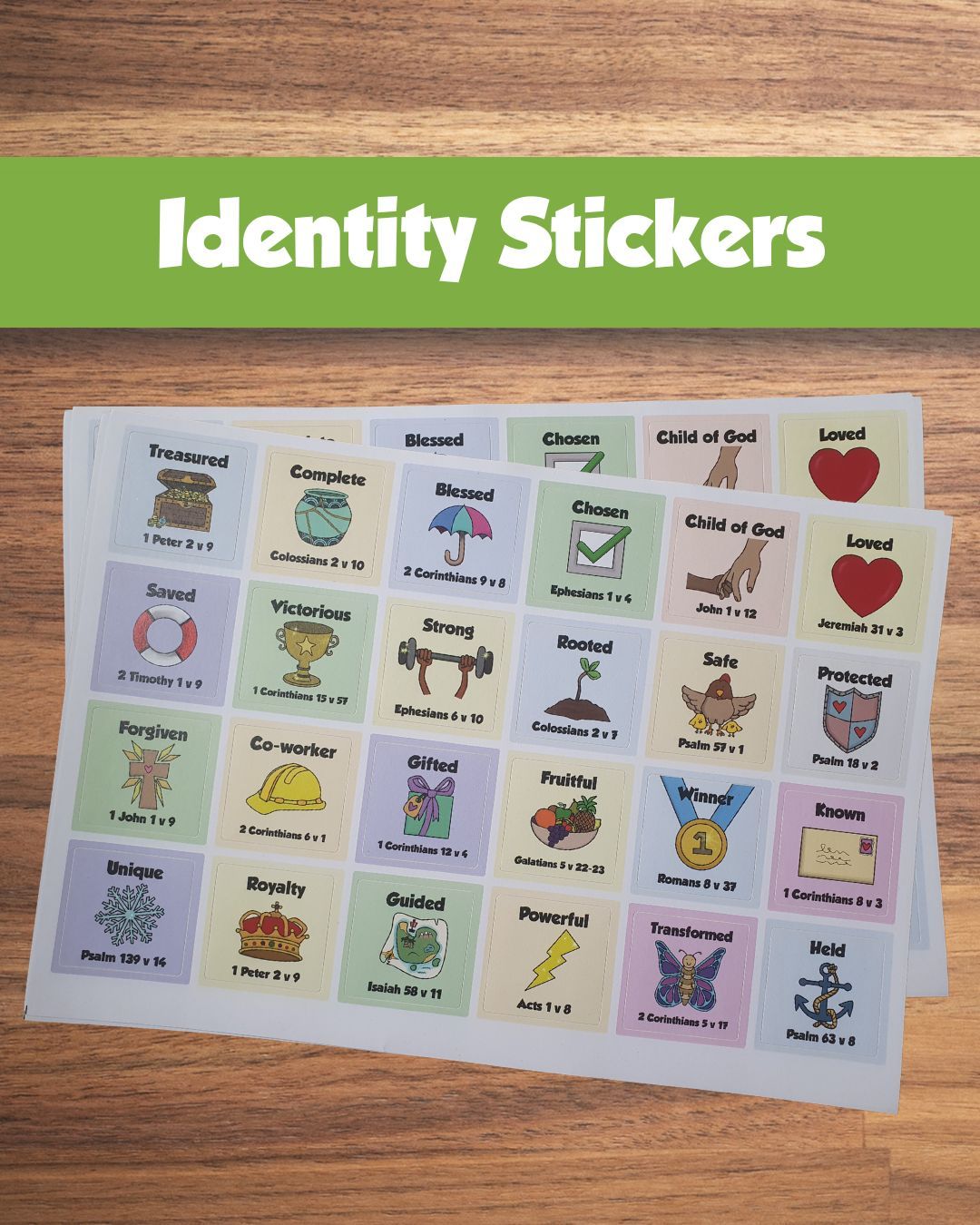 Identity Stickers (Pack of 120)