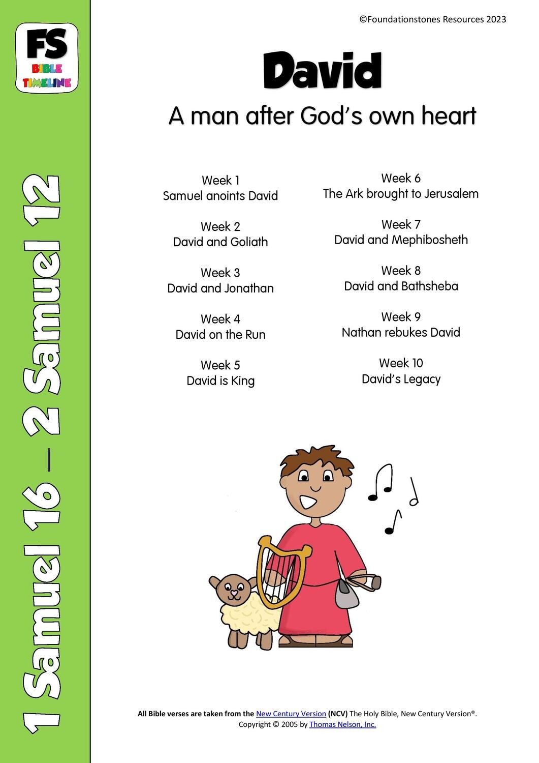 David - 10 week Syllabus and Faith at Home Sheets