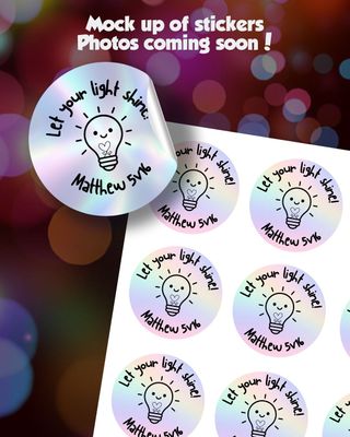 Light Party holographic stickers (Set of 48)