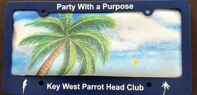 parrothead license plate frame