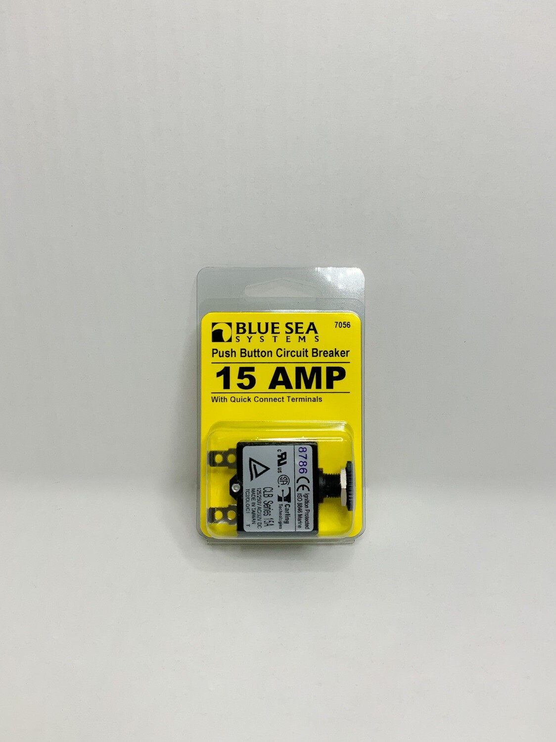 BLUE SEA SYSTEMS PUSH BUTTON CIRCUIT BREAKER SMALL 15 AMP (7056)