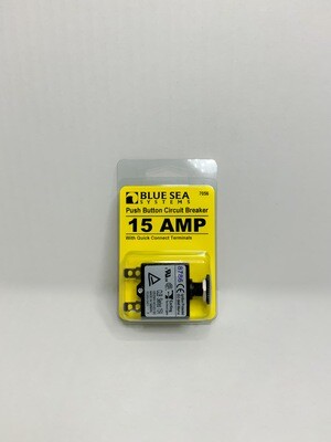 BLUE SEA SYSTEMS PUSH BUTTON CIRCUIT BREAKER SMALL 15 AMP (7056)