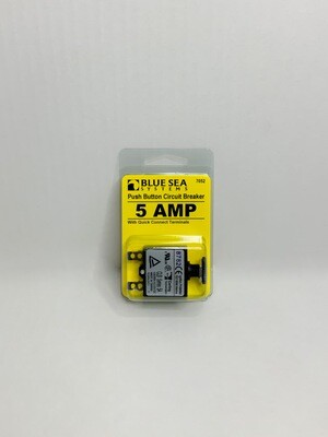 BLUE SEA SYSTEMS PUSH BUTTON CIRCUIT BRKR 5 AMP (7052)
