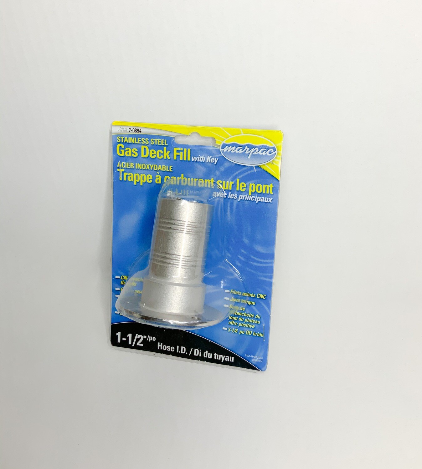 MARPAC S/S GAS DECK FILL W/KEY 1-1/2’’ 