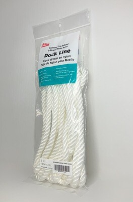 ECONOMY THREE-STRAND NYLON DOCK LINES 1/2X25