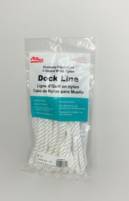 ECONOMY THREE-STRAND NYLON DOCK LINES 3/8X10