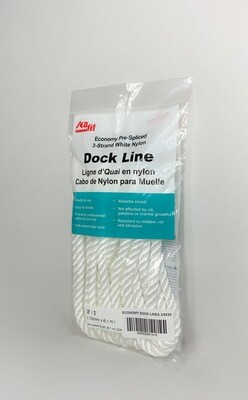 ECONOMY THREE-STRAND NYLON DOCK LINES 3/8X20