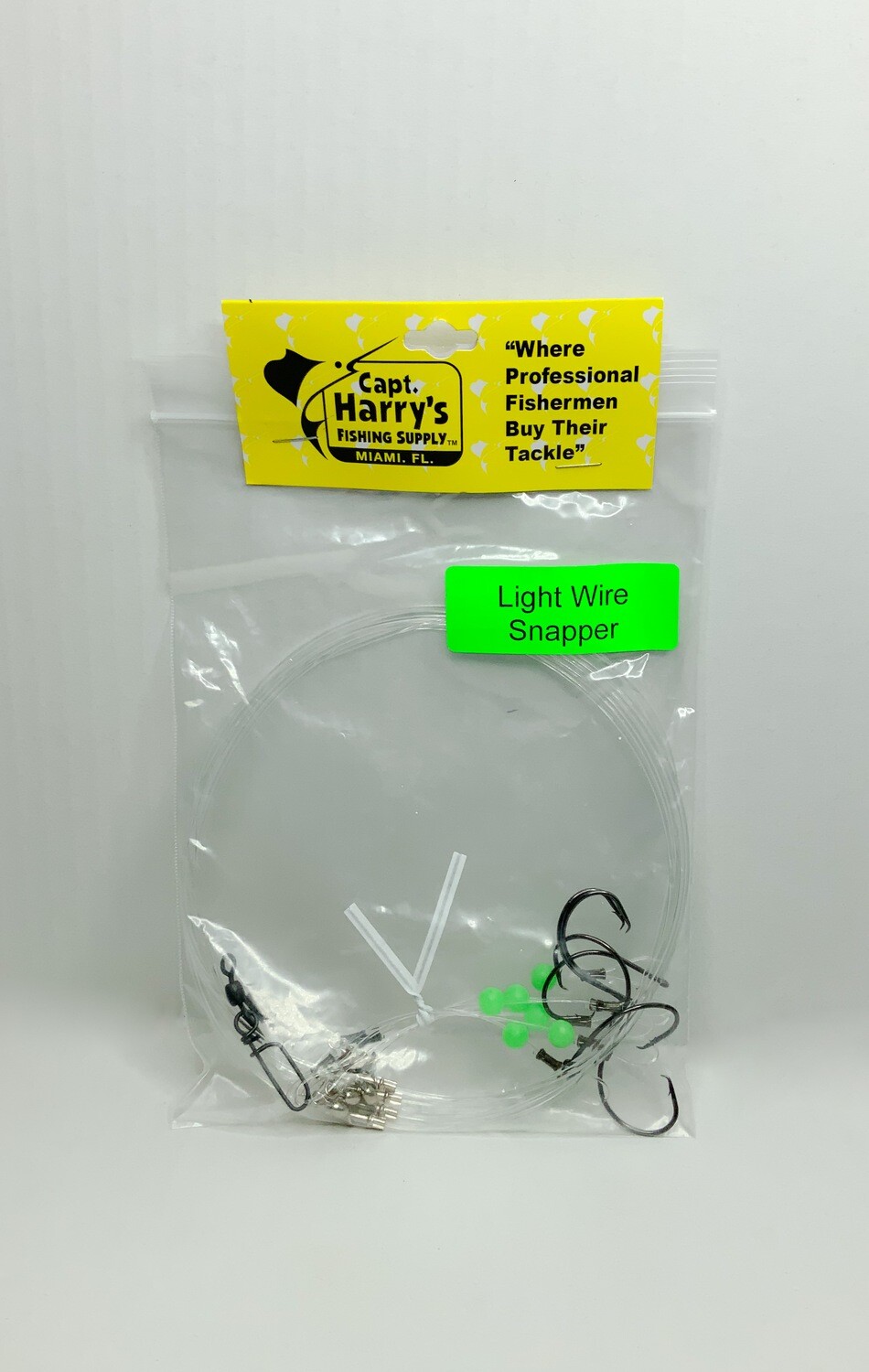 LIGHT WIRE SNAPPER RIG 6/0 HOOK BLACK NICKEL DEEP DROPPING RIGS