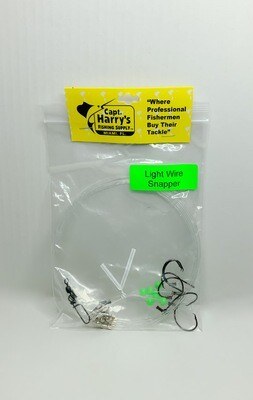 LIGHT WIRE SNAPPER RIG 6/0 HOOK BLACK NICKEL DEEP DROPPING RIGS