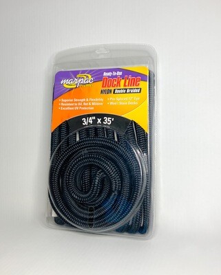MARPAC DOUBLE BRAID DOCKLINE 3/4X35 BLACK