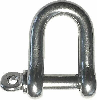316 STAINLESS BOW SHACKLE 1/4