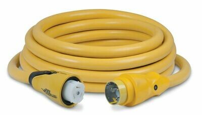50&#39; EEL 4 CONDUCTOR SHOREPOWER CORDSET, 50A 125/250V, YELLOW