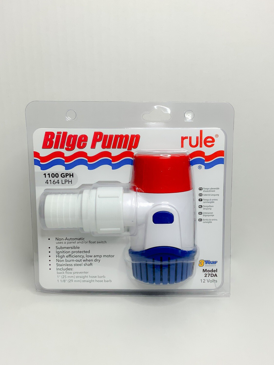 RULE 12V BILGE PUMP 1100GPH