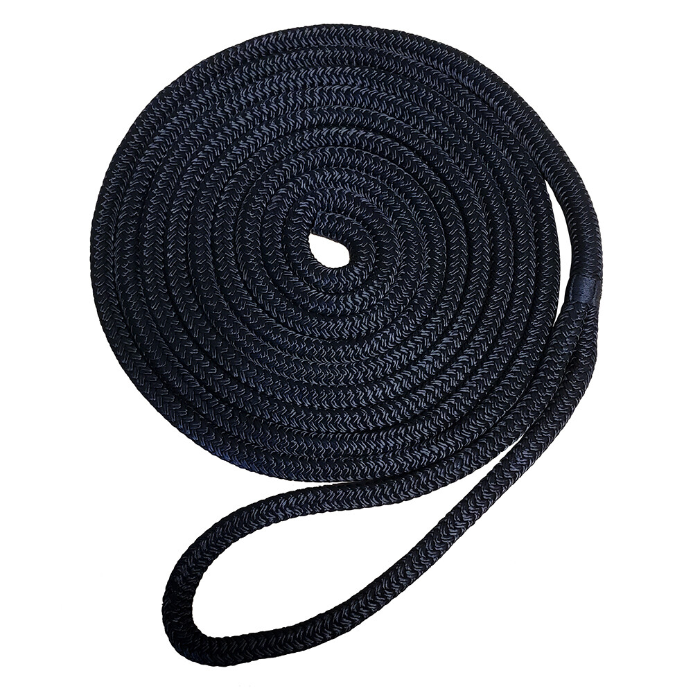 MARPAC DOUBLE BRAID DOCKLINE 1/2&#39;&#39;x25&#39;&#39;BLACK