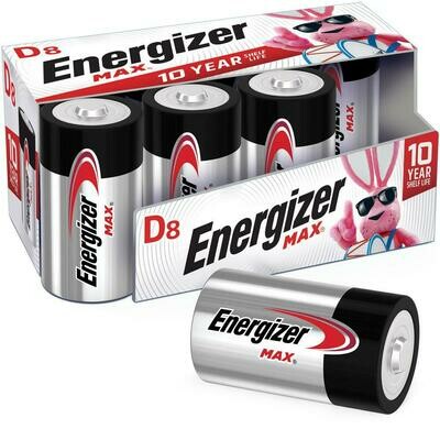 ENERGIZER MAX Alkaline D Battery (8-Pack)