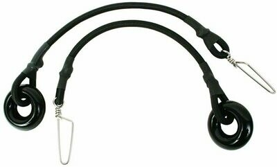 BLACK GLASS RING SNUBBERS PAIR 12"