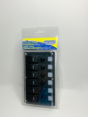 MARPAC WATER RESISTANT SWITCH PANEL ALU 6 BREAKER (7-1245)