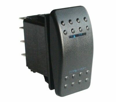 MARPAC ILLUMINATED ROCKER SWITCH ON-OFF-ON DPDT  (7-0544)