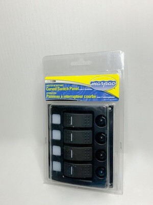 MARPAC WATER RESISTANT CURVED SWITCH PANEL W/ 4 SWITCHES (7-1250)