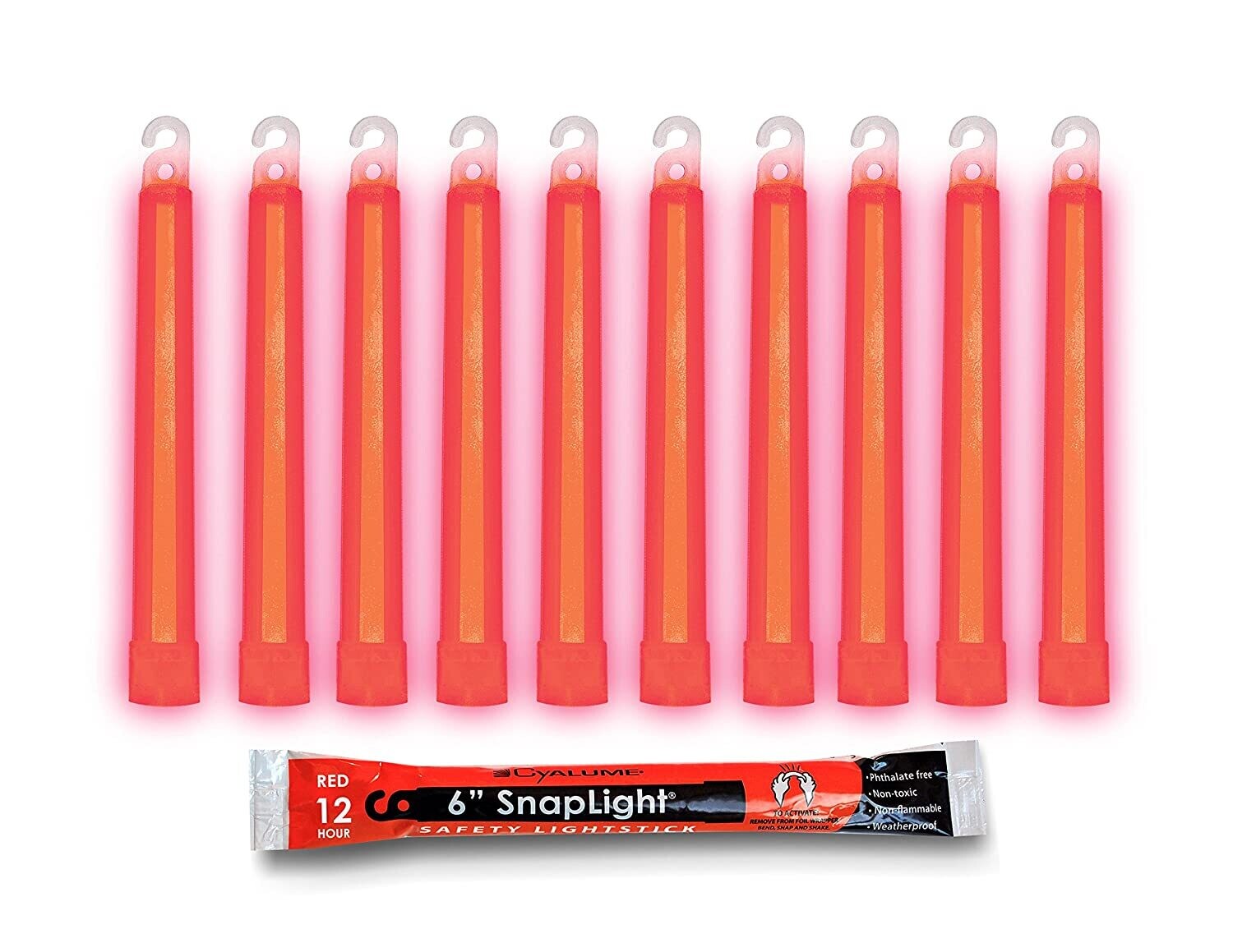 CYALUME 6&#39;&#39; SNAPLIGHT SAFETY LIGHTSTICK (RED)