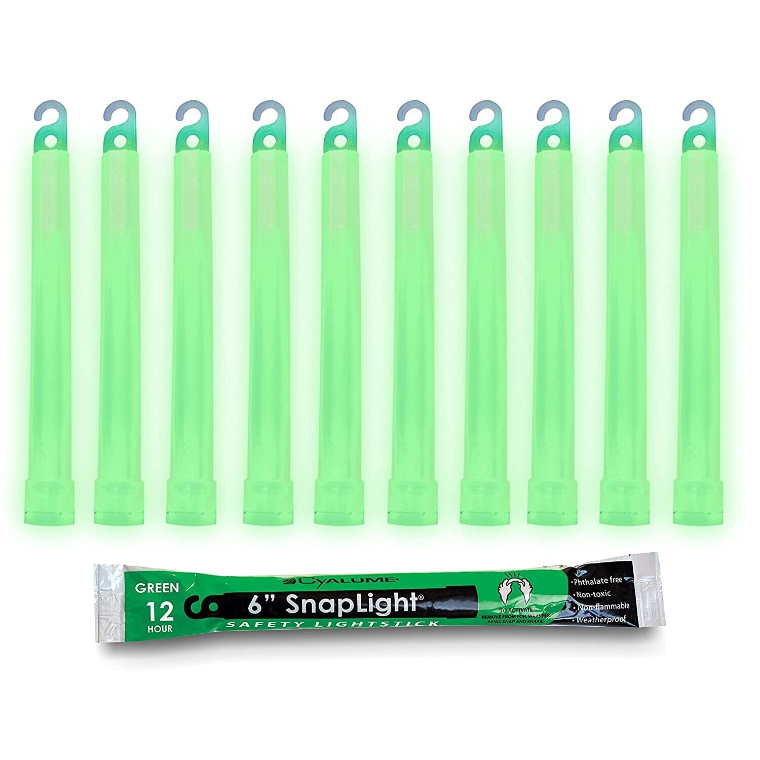 CYALUME 6&#39;&#39; SNAPLIGHT SAFTEY LIGHTSTICK (GREEN)