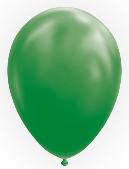 Latex blaðra. Dökk græn. 1 stk.