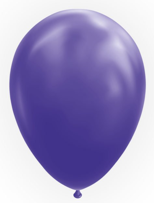 Latex blaðra. Dökk fjólublá. 1 stk.