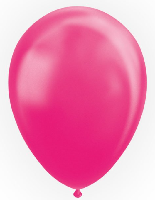 Latex blaðra. Skærbleik. 1 stk.