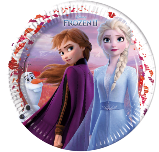 Frozen. Pappadiskar. 8 stk. 23 cm