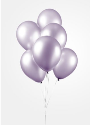 Latex blaðra. Perlu lavender. 1 stk.