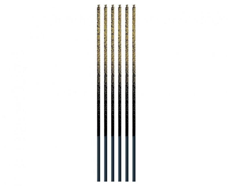 Kerti. Svört og Gyllt. 6 stk. 3mm á breidd 17 cm hæð