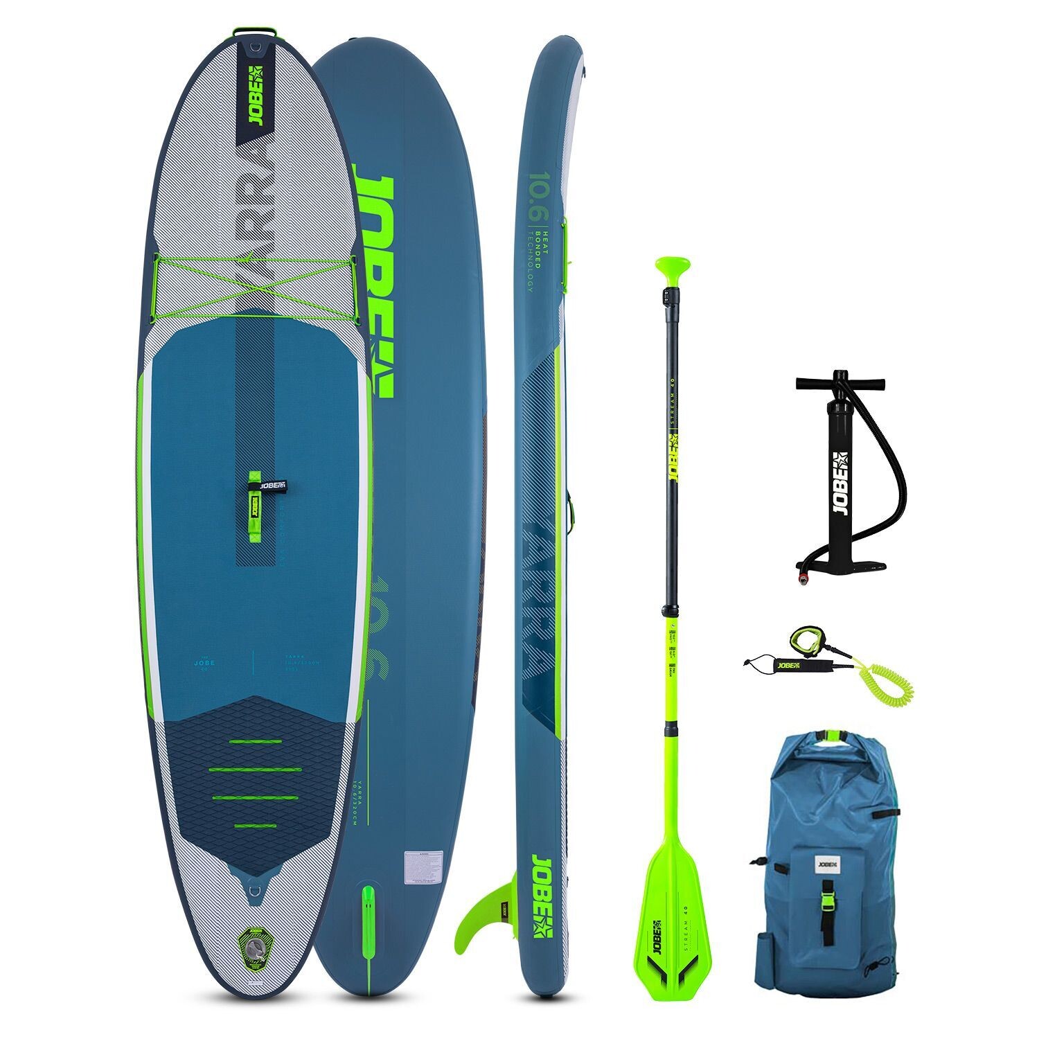AUSSTELLUNGSSTÜCK JOBE YARRA 10.6 INFLATABLE PADDLE SUP BOARD PACKAGE STEEL BLUE