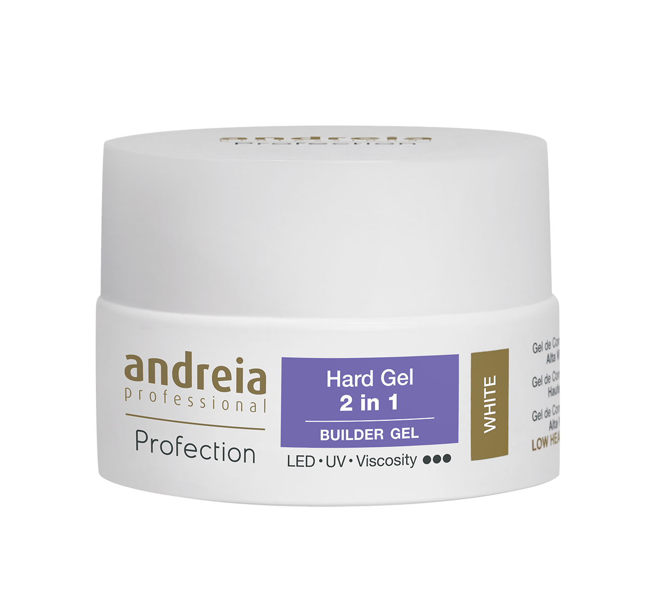 Andreia Professional Profection Hard Gel 2 en 1 Blanco 22g