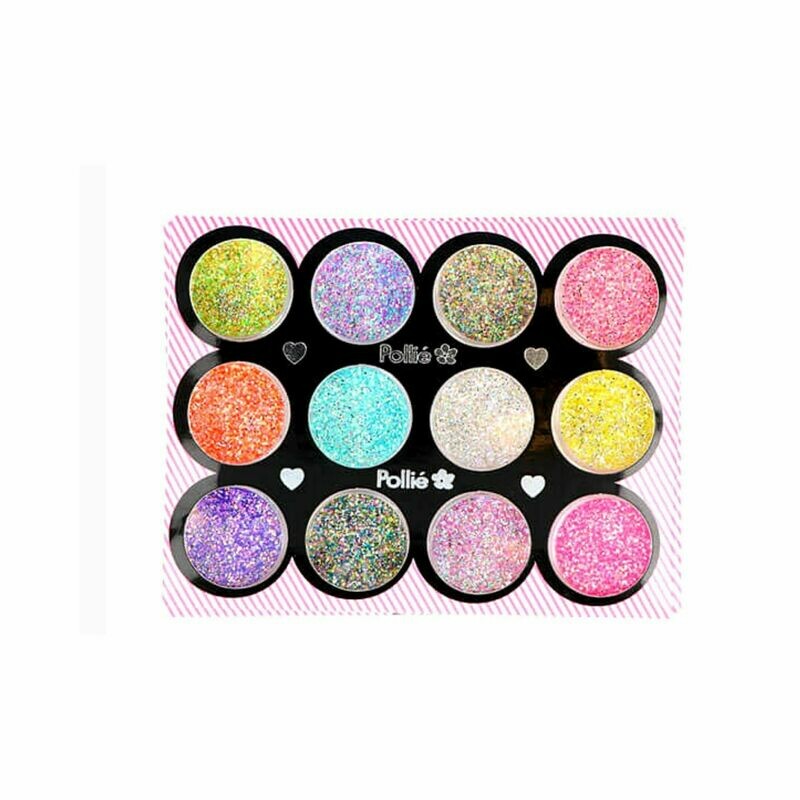 Pollie Set Glitters para Uñas Nail Art  12x1g Colores