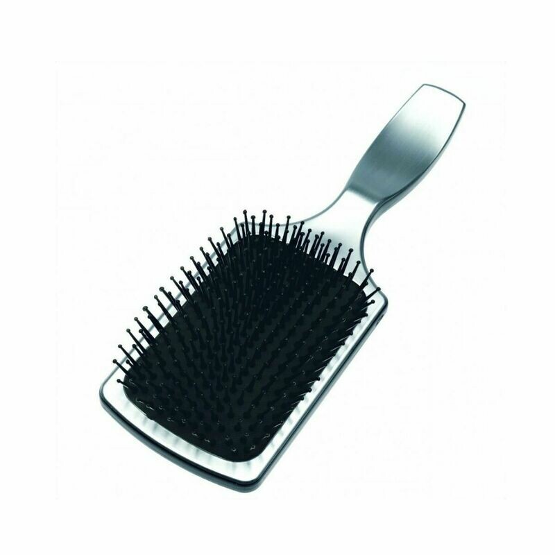 Sibel Cepillo Raqueta Paddle Brush Nylon Plateado